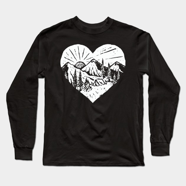 I Love Camping Long Sleeve T-Shirt by quilimo